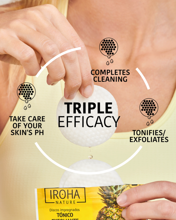 Exfoliating and illuminating Toner Pads - Iroha Nature